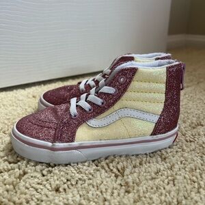 Toddler Vans glitter hi top
